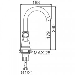 Смеситель для раковины Ledeme H86 L1186-2
