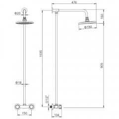 Душевая система Ledeme H94 L2394