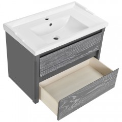 Тумба под раковину ASB-Woodline Лорена 80 grigio массив ясеня