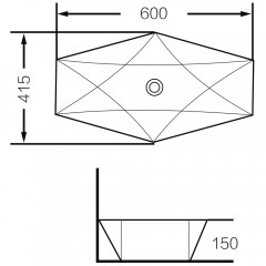 Раковина накладная Grossman GR-3030