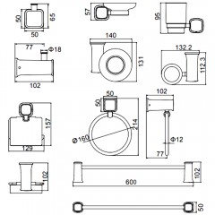 Набор аксессуаров 6 в 1 Ledeme 302 L30200W-6