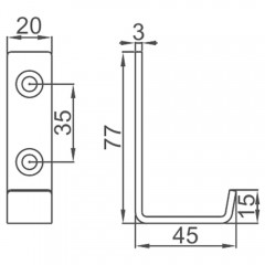 Крючок Ledeme L212-1