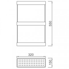 Полка тройная Ledeme L361-3