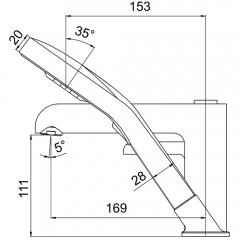 Смеситель на борт ванны Gappo G03-8 G1103-8
