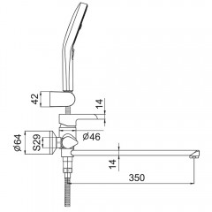 Смеситель универсальный Gappo G03-6 G2203-6