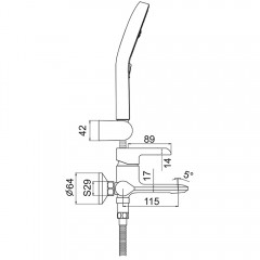 Смеситель для ванны Gappo G03-6 G3203-6