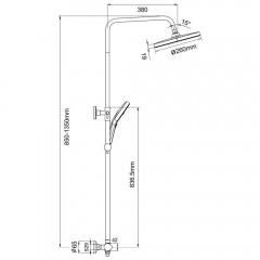 Душевая система Gappo G03-8 G2403-48