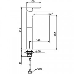 Смеситель для раковины Gappo Noar G1048-2