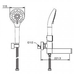 Смеситель для ванны Gappo Atlantic G3281