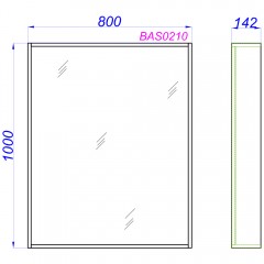 Зеркало Aqwella Basic 80x100 BAS0210DZ