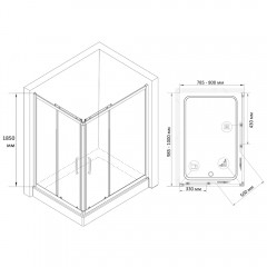 Душевое ограждение RGW Classic CL-44B 100x90 32094490-14