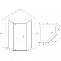 Душевое ограждение RGW Hotel HO-084W 100x100 350608400-25