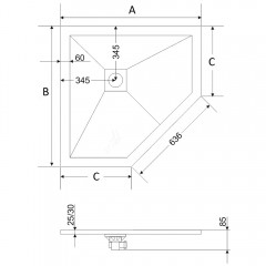 Поддон из искусственного камня RGW Stone ST/T-W 90x90 16155099-01