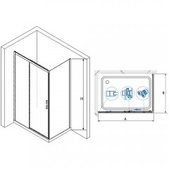 Душевое ограждение RGW Leipzig LE-41 100x80 34124180-011