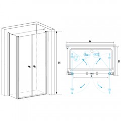 Душевое ограждение RGW Passage PA-47 100x90 04084709-011