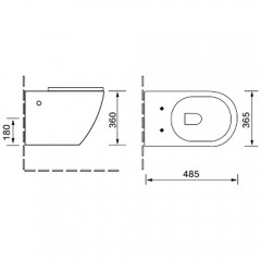 Инсталляция Geberit Duofix 458.124.21.1 + унитаз SantiLine SL-5005MG безободковый с сиденьем