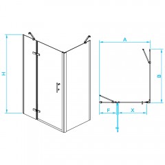 Душевое ограждение RGW Passage PA-77B L 90x90 41087799-084L