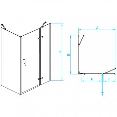 Душевое ограждение RGW Passage PA-77B R 100x80 41087708-084R