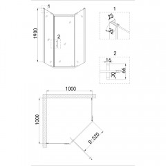 Душевое ограждение Niagara Nova NG-6834-08 BLACK