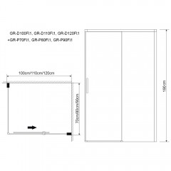 Душевое ограждение Grossman Fly GR-D100-P80Fl1