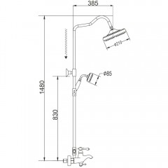 Душевая система Rose R0136