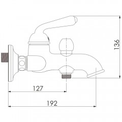 Смеситель для ванны Rose R0202Q