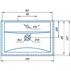 Тумба с раковиной ASB-Mebel Адель 60