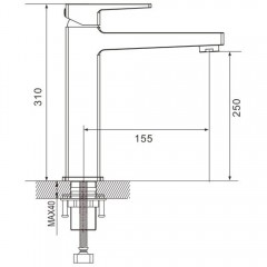 Смеситель для раковины Rose R2811H