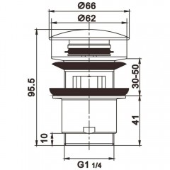 Донный клапан Rose RS01Q