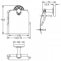 Держатель туалетной бумаги Rose RG1005Q