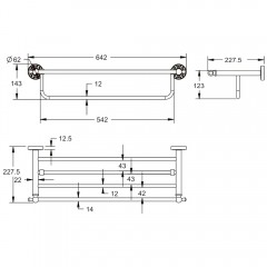 Полка для полотенец Rose RG1008Q