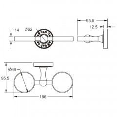 Стакан двойной Rose RG1022Q