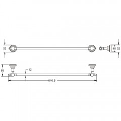 Полотенцедержатель Rose RG1117