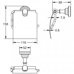 Держатель туалетной бумаги Rose RG1105Q