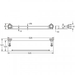 Полка стеклянная Rose RG1119Q