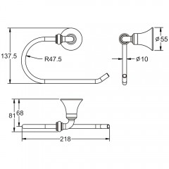 Полотенцедержатель-кольцо Rose RG1206