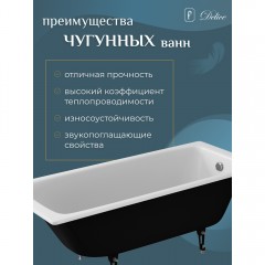 Ванна чугунная Delice France Biove 170x75 DLR220509