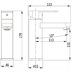 Смеситель для раковины Kern 1001 chrome