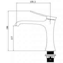 Смеситель для раковины Kern 1077 matt gun