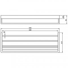 Полка для полотенец AltroBagno Aperto 081503 NeOp
