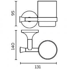 Стакан AltroBagno Corposo 080205 Or
