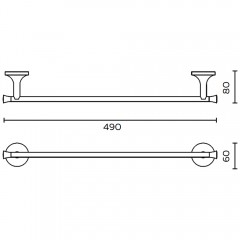 Полотенцедержатель AltroBagno Corposo 081310 Cr