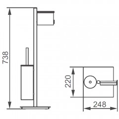 Стойка напольная AltroBagno Beni aggiuntivi FS 083304 Cr