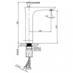 Смеситель для раковины AltroBagno Aperto 010208 NeOp