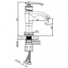 Смеситель для раковины AltroBagno Beatrice 0116 Bi