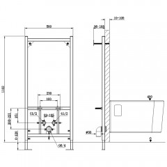 Инсталляция для биде AltroBagno Beni aggiuntivi Bidet Frame 651A
