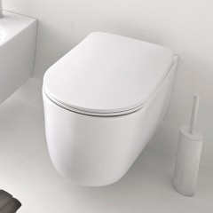 Унитаз подвесной Kerasan Nolita bianco matt 531430 безободковый (без сиденья)