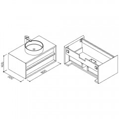 Тумба с раковиной AltroBagno Ferrara 800