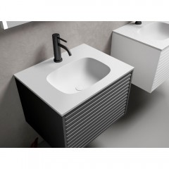 Тумба с раковиной AltroBagno Trento 800 black
