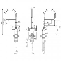 Смеситель для кухни Paulmark Gravity Gr213188-CR